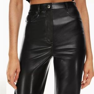 Aritzia Melina Leather Pants- Black- sz 4